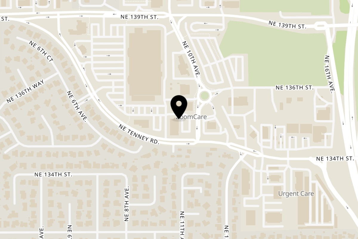 Map showing the location of Creekside BBQ on 910 NE Tenney Rd Suite 119 in Vancouver